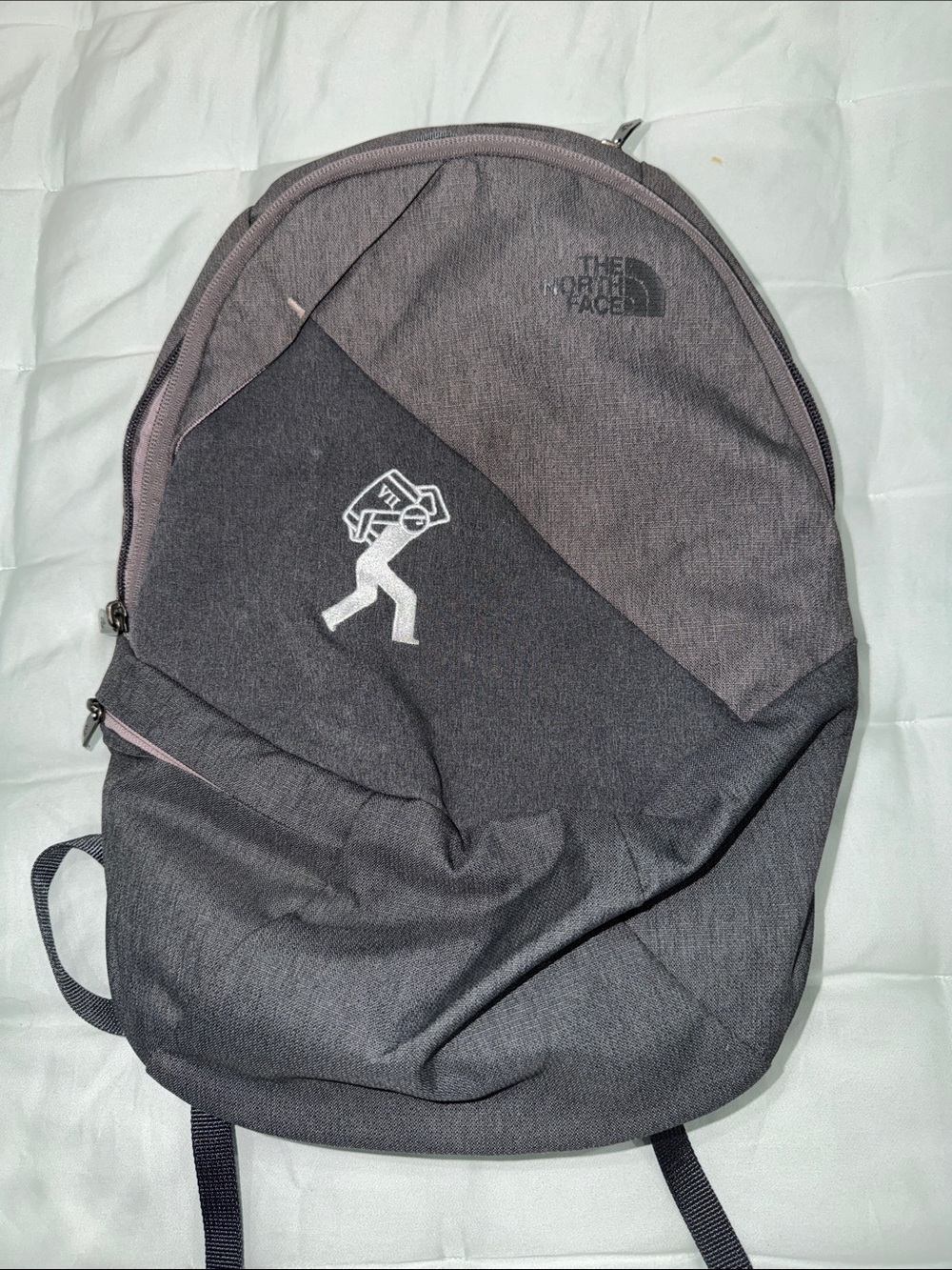 The North Face Two-Tone Gray Everyday Backpack - small for hiking